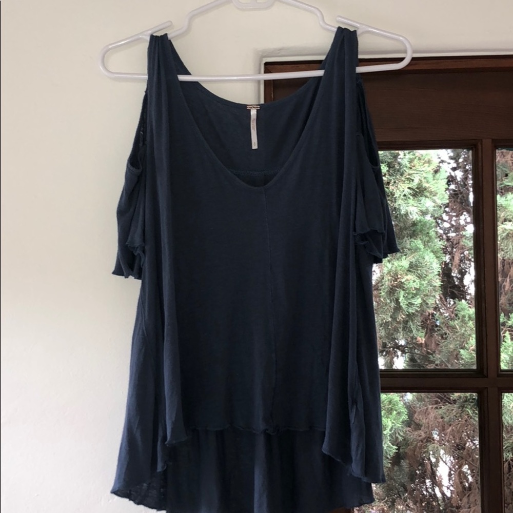 Free People open- shoulder top.